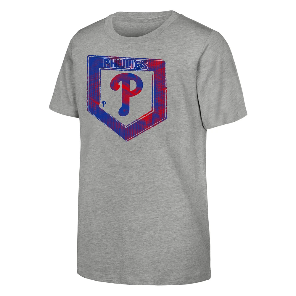 Youth Heather Gray Philadelphia Phillies Stolen Base T-Shirt