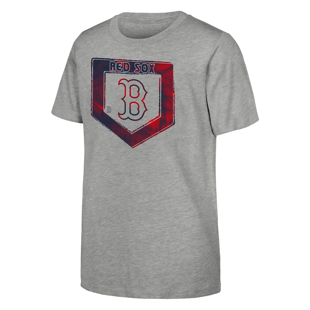 Youth Heather Gray Boston Red Sox Stolen Base T-Shirt