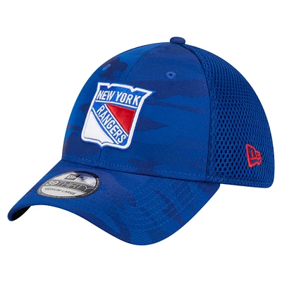 Men's New Era Blue York Rangers Active Subtle Camo 39THIRTY Flex Hat