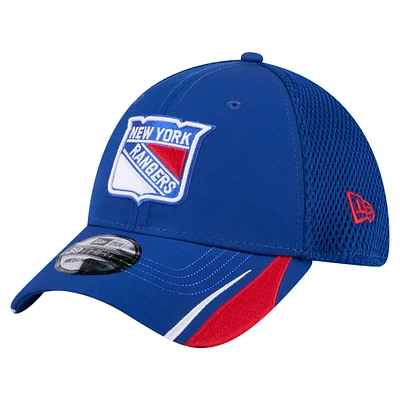 Men's New Era Blue York Rangers Linear Featherweight 39THIRTY Flex Hat