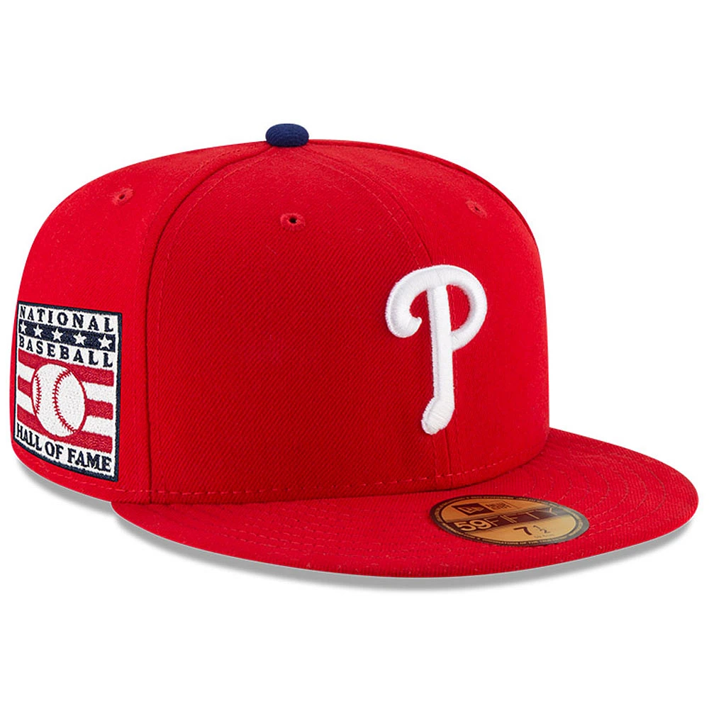Men's New Era Red Philadelphia Phillies National Baseball Hall of Fame 59FIFTY Fitted Hat