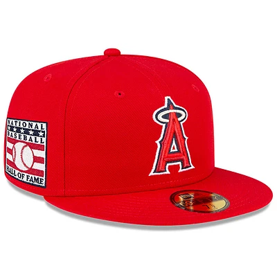 Men's New Era Red Los Angeles Angels National Baseball Hall of Fame 59FIFTY Fitted Hat
