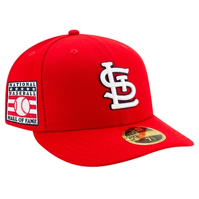 Men's New Era Red St. Louis Cardinals National Baseball Hall of Fame Low Profile 59FIFTY Fitted Hat