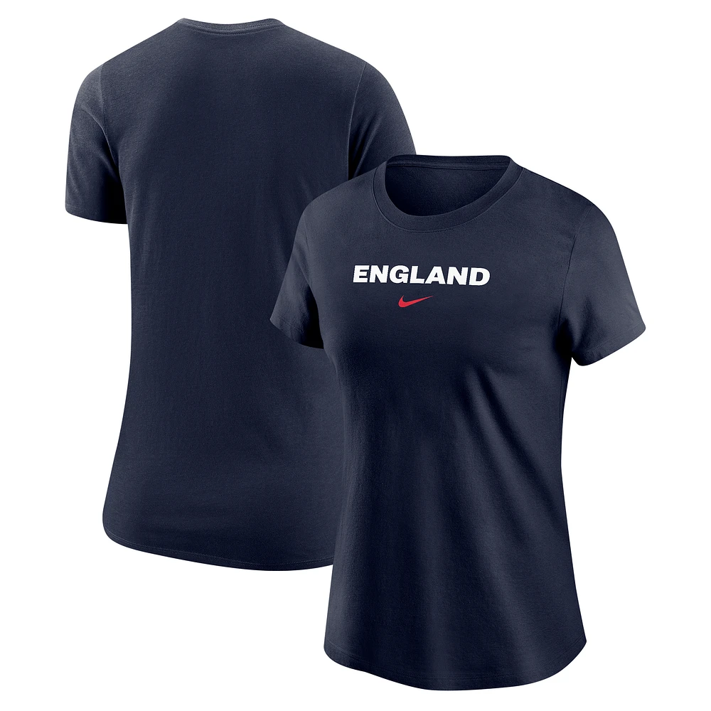 Women's Nike Navy England National Team Wordmark T-Shirt