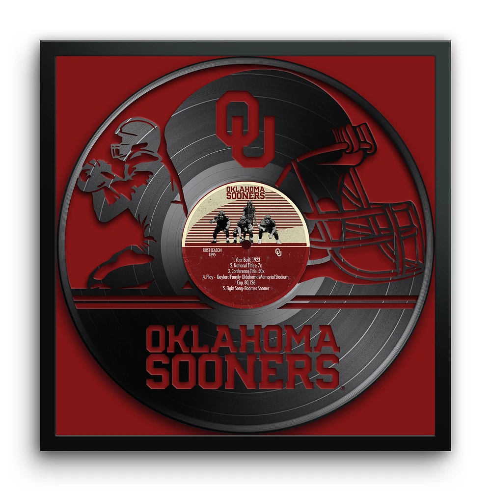 Oklahoma Sooners Framed 13" x 13" Vinyl Record Art Print
