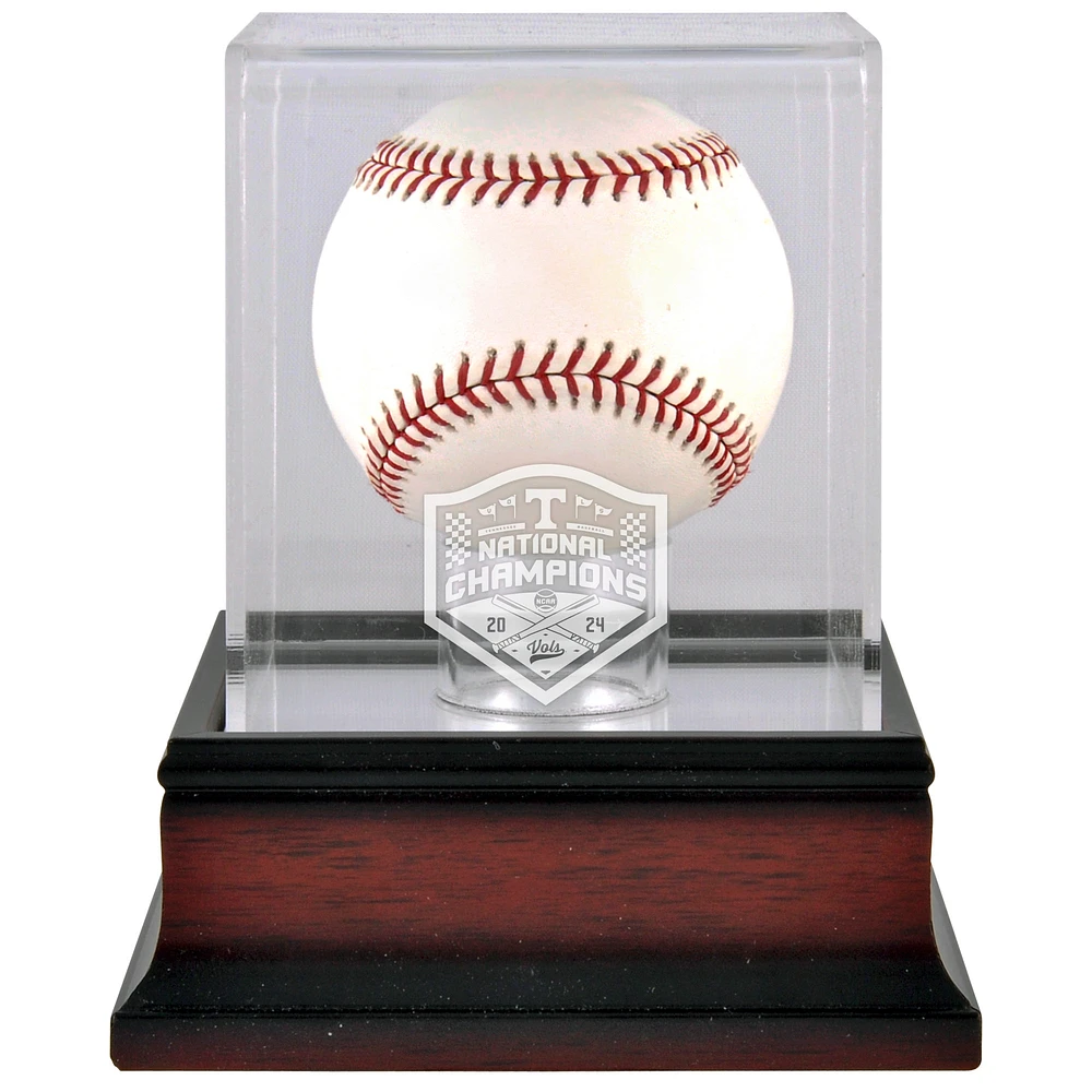 Tennessee Volunteers 2024 NCAA Men's Baseball College World Series Mahogany Baseball Logo Display Case