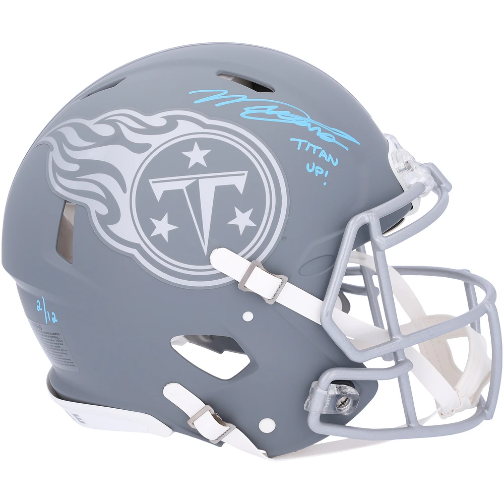 Will Levis Tennessee Titans Autographed Riddell Slate Speed Authentic Helmet with "Titan Up!" Inscription