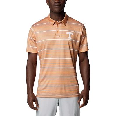 Men's Columbia Tennessee Orange Volunteers PFG Super Terminal Tackle™ Omni-Shade™ Stripe Polo