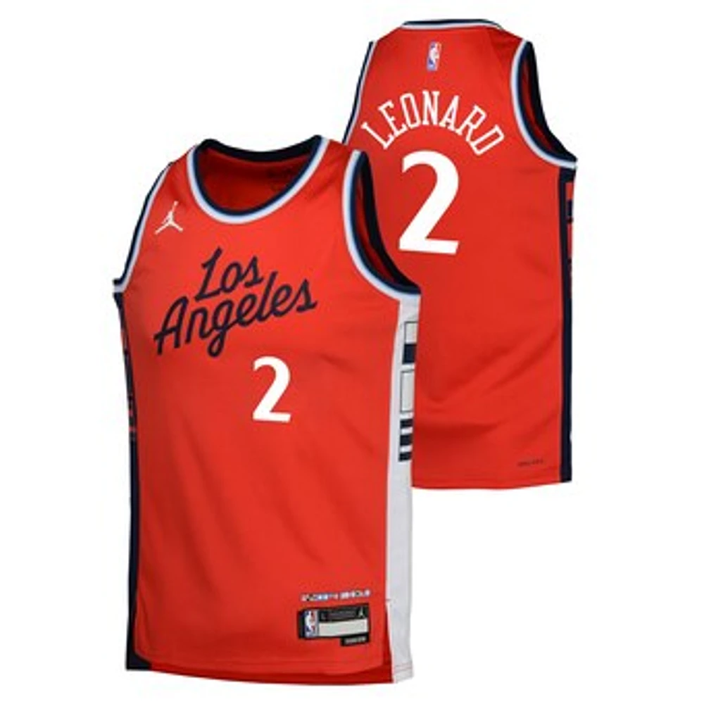 Youth Jordan Brand Kawhi Leonard Red LA Clippers Swingman Jersey - Statement Edition