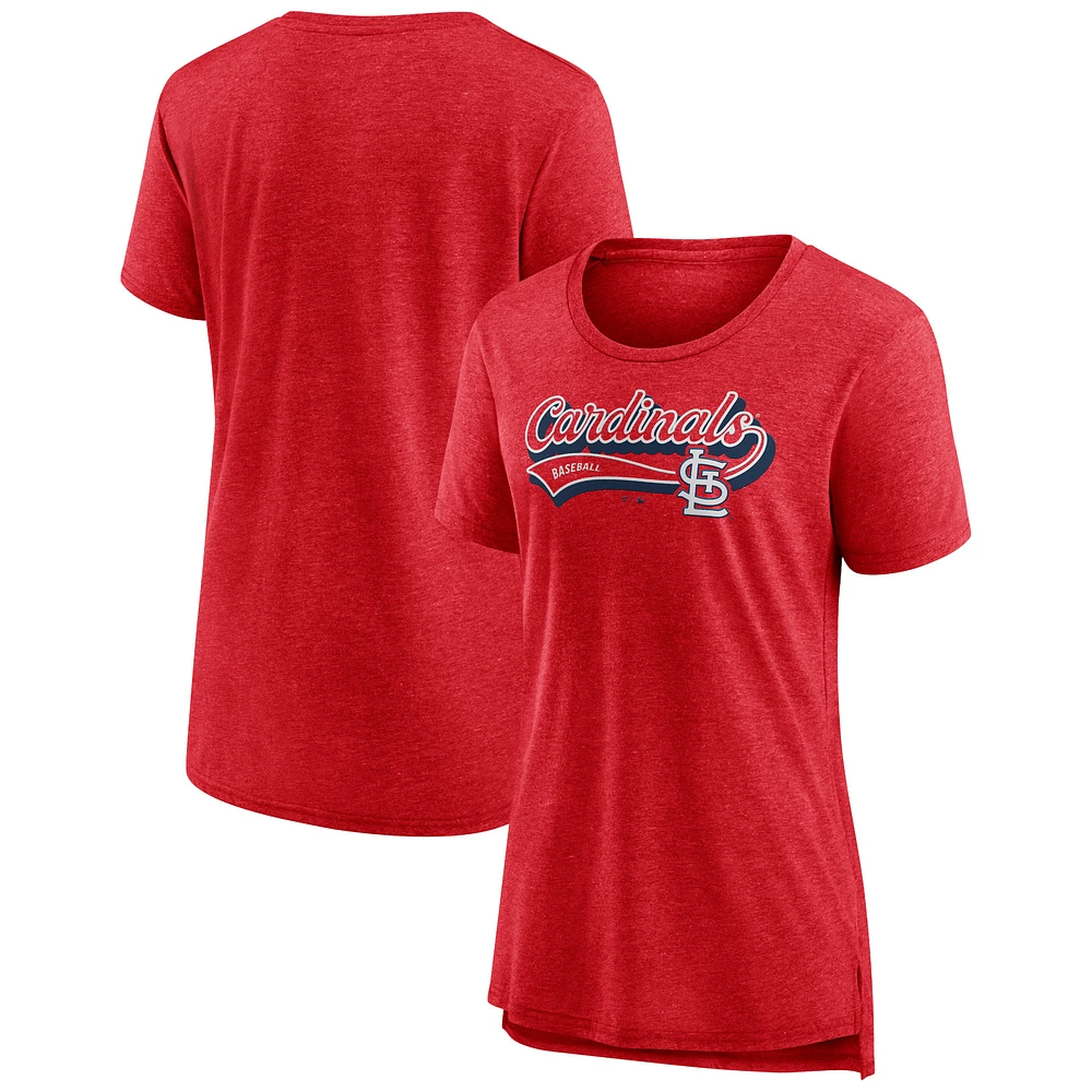 Women's Red St. Louis Cardinals League Leader Tri-Blend T-Shirt