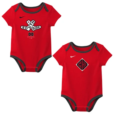 Newborn Nike Red Chicago White Sox 2025 City Connect Two-Piece Bodysuit Set