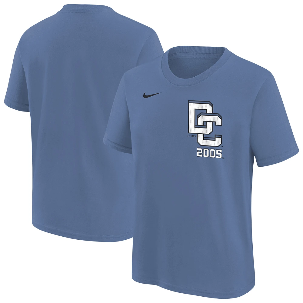Youth Nike Blue Washington Nationals 2025 City Connect Wordmark T-Shirt