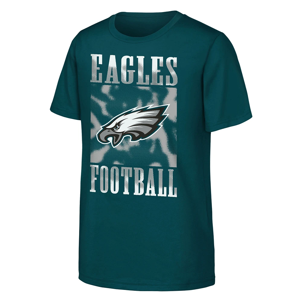 Youth Midnight Green Philadelphia Eagles Garage Hero T-Shirt