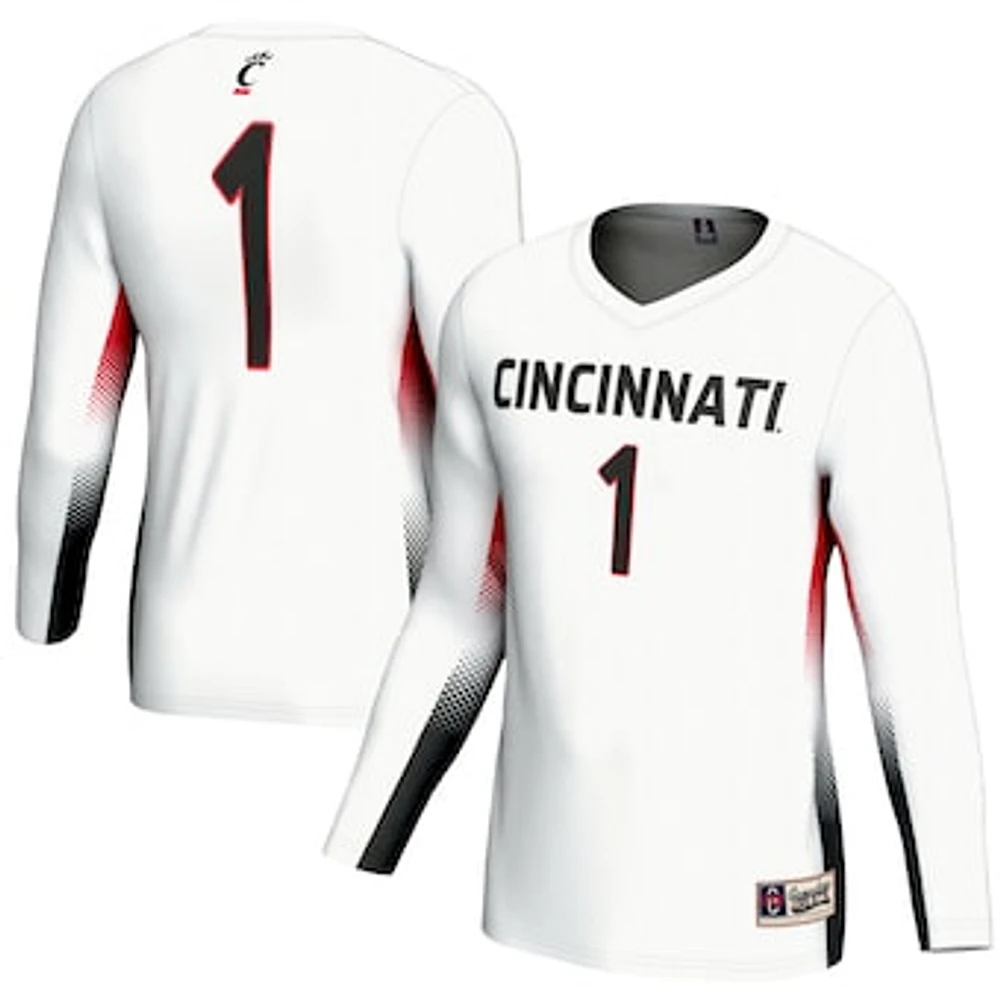 Youth GameDay Greats #1 White Cincinnati Bearcats Lightweight Women's Volleyball Fashion Jersey