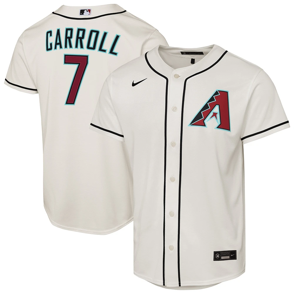Youth Nike Corbin Carroll Cream Arizona Diamondbacks Home Replica Player Jersey