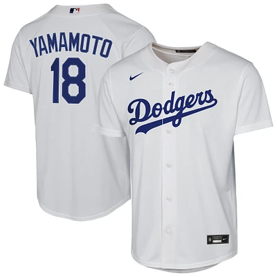 Youth Nike Yoshinobu Yamamoto White Los Angeles Dodgers Home Replica Player Jersey