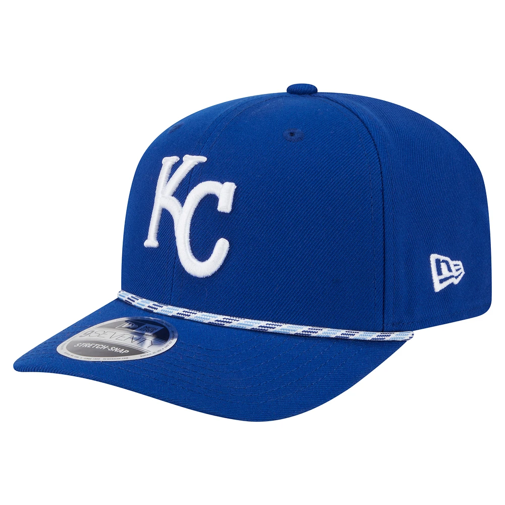 Men's New Era Royal Kansas City Royals Multi-Rope 9SEVENTY Stretch-Snap Hat