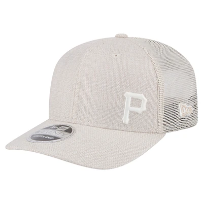 Men's New Era Light Beige Pittsburgh Pirates Flawless 9SEVENTY Stretch-Snap Hat
