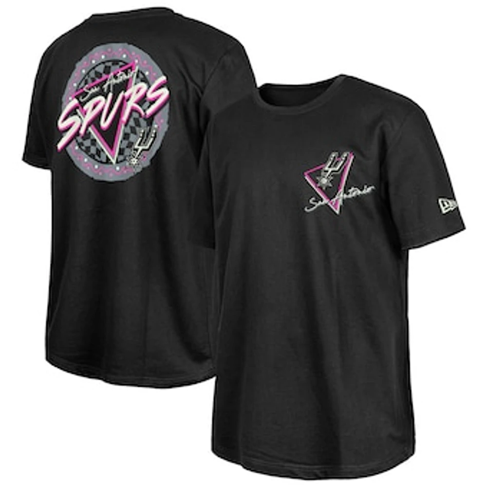 New Era Black San Antonio Spurs Glow-in-the-Dark T-Shirt