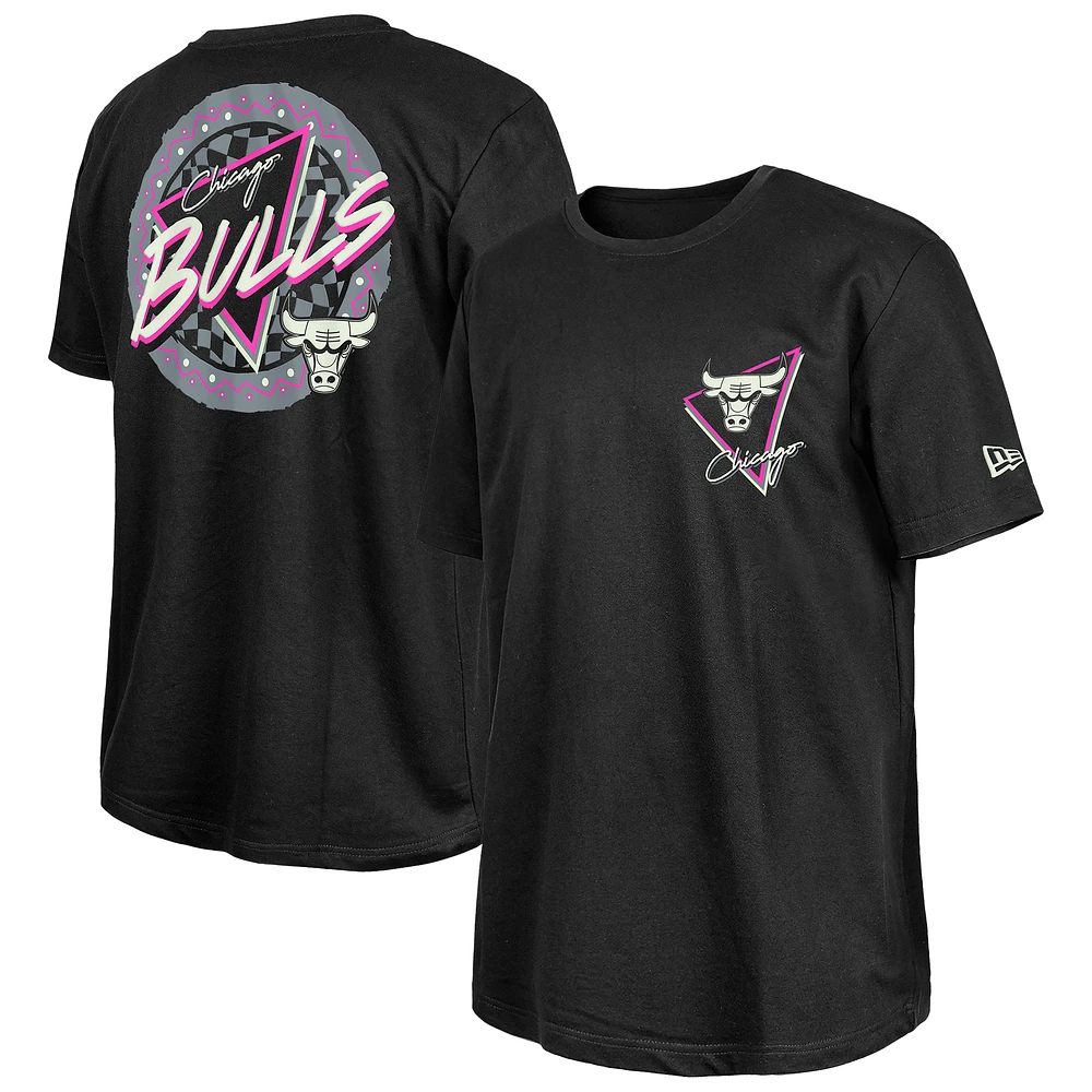 Men's New Era Black Chicago Bulls Glow-in-the-Dark T-Shirt