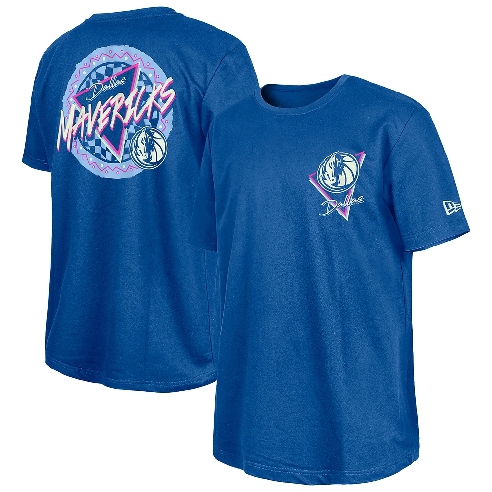 New Era Blue Dallas Mavericks Glow-in-the-Dark T-Shirt