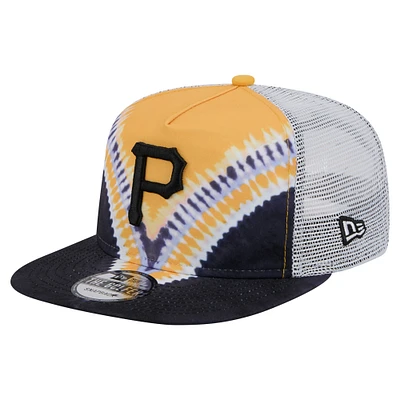 Men's New Era Pittsburgh Pirates Tie-Dye Golfer Trucker Adjustable Hat
