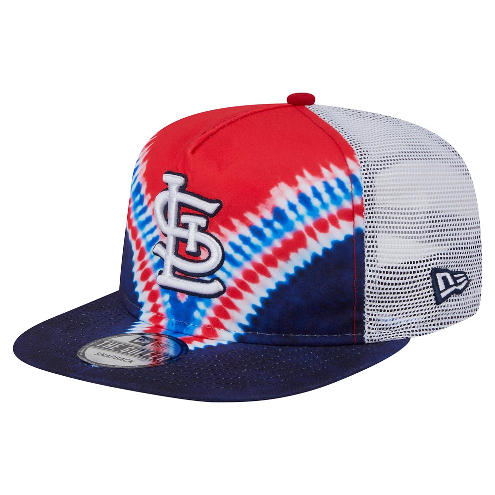 Men's New Era St. Louis Cardinals Tie-Dye Golfer Trucker Adjustable Hat