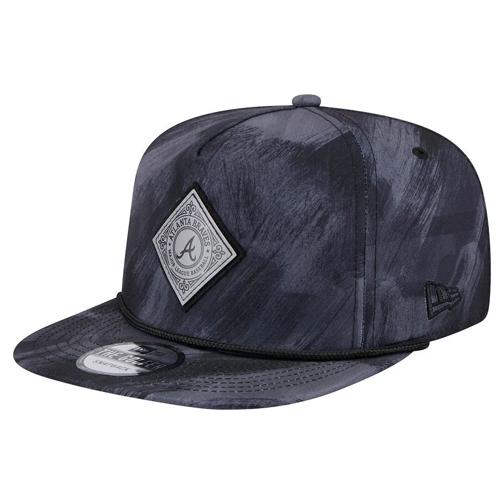 Men's New Era Navy Atlanta Braves Printed Golfer Snapback Hat
