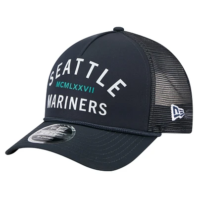 Men's New Era Navy Seattle Mariners Minimalist 9FORTY A-Frame Adjustable Hat