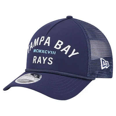 Men's New Era Navy Tampa Bay Rays Minimalist 9FORTY A-Frame Adjustable Hat