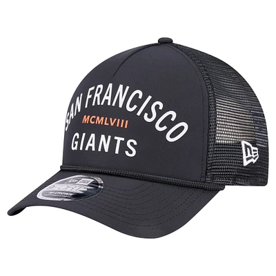 Men's New Era Black San Francisco Giants Minimalist 9FORTY A-Frame Adjustable Hat