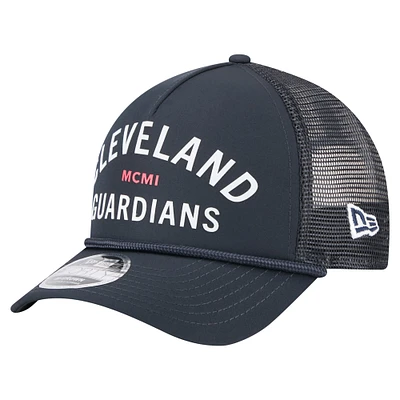 Men's New Era Navy Cleveland Guardians Minimalist 9FORTY A-Frame Adjustable Hat