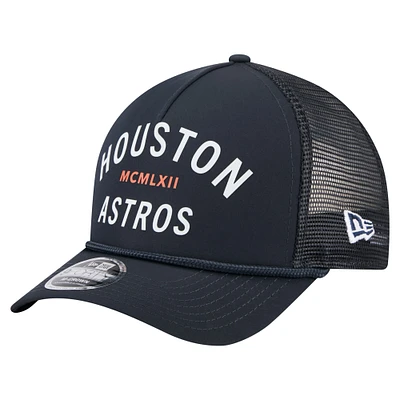 Men's New Era Navy Houston Astros Minimalist 9FORTY A-Frame Adjustable Hat