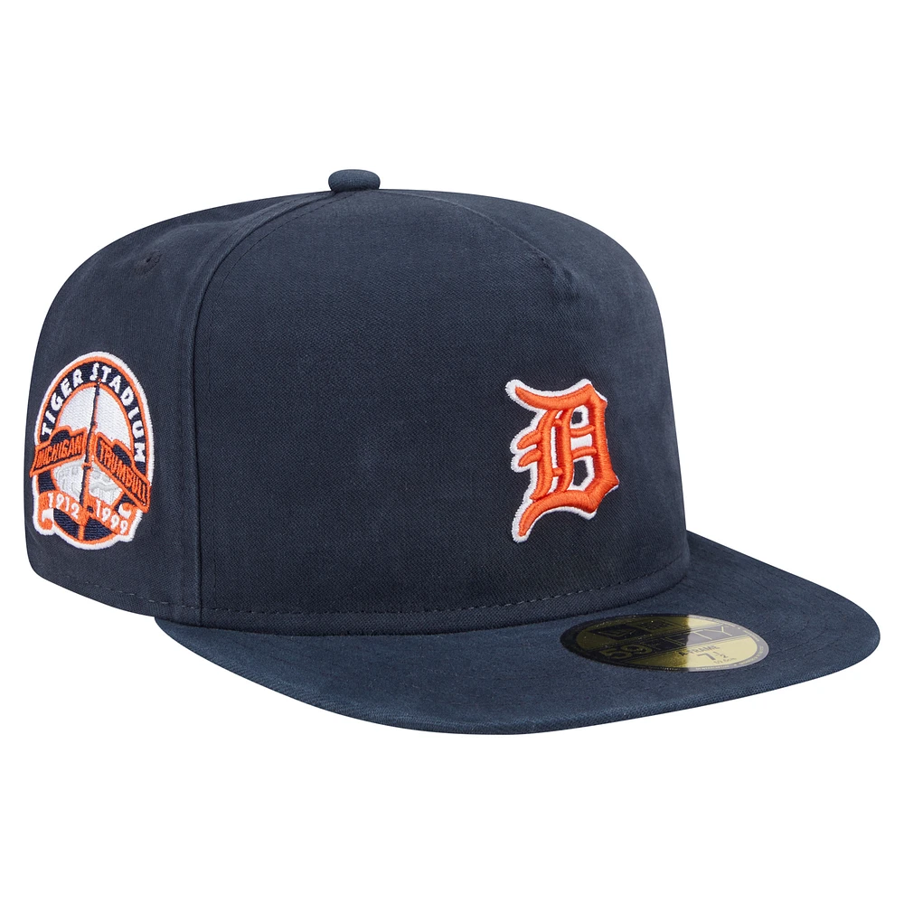 Men's New Era Black Detroit Tigers Championship Side Flag A-Frame 59FIFTY Fitted Hat