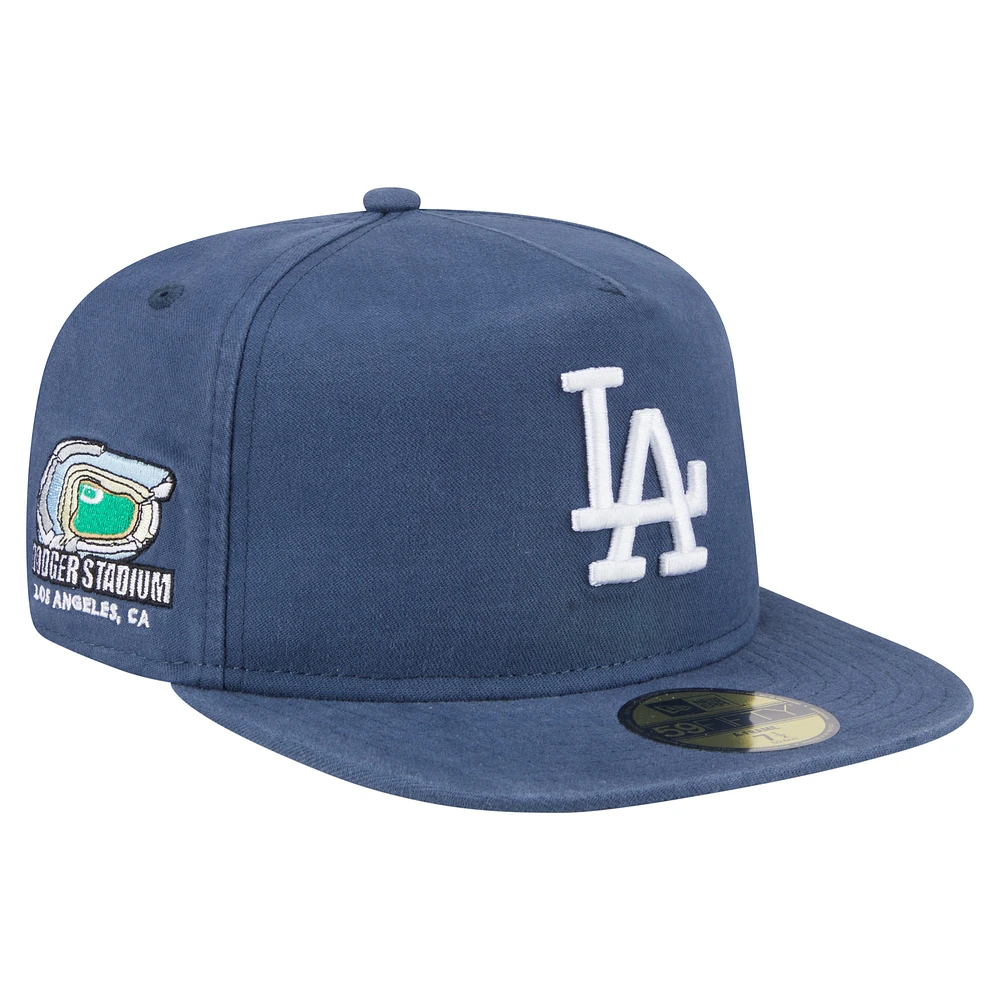 Men's New Era Blue Los Angeles Dodgers Championship Side Flag A-Frame 59FIFTY Fitted Hat