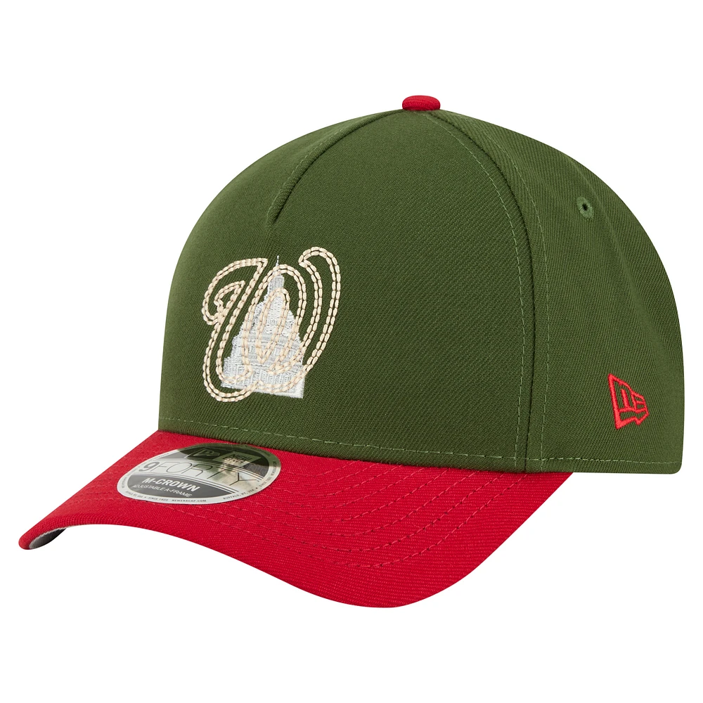 Men's New Era Dark Green Washington Nationals City Feature 9FORTY A-Frame Adjustable Hat