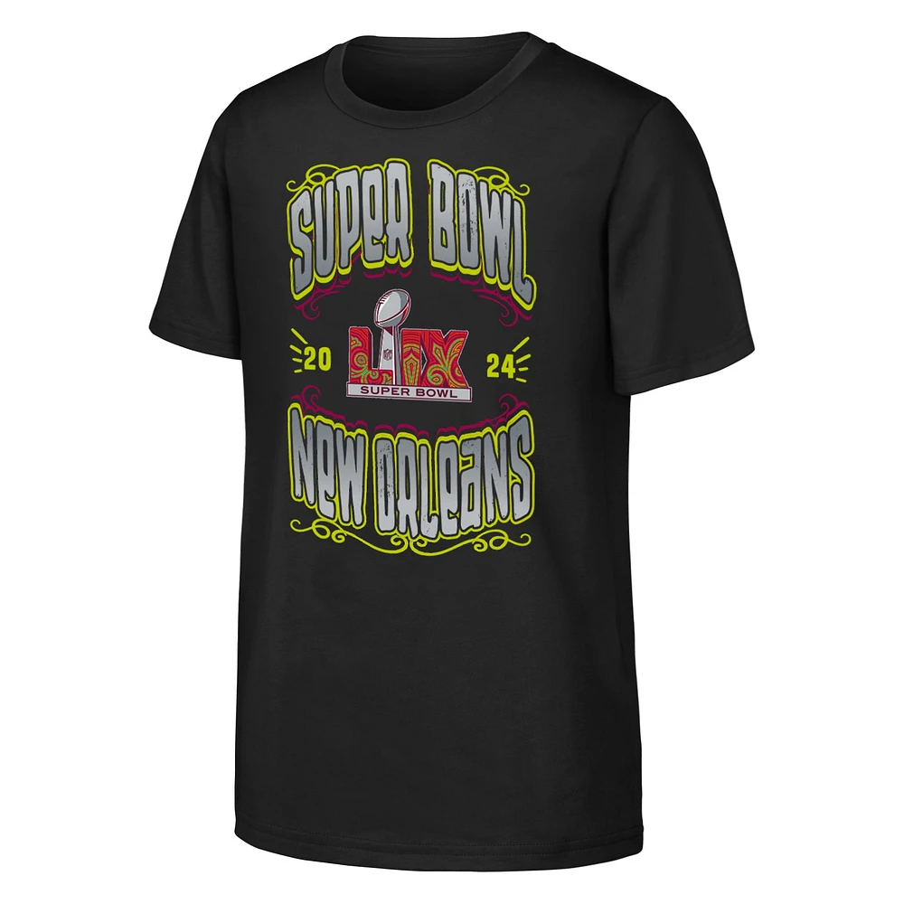 Youth Black Super Bowl LIX Voodoo T-Shirt