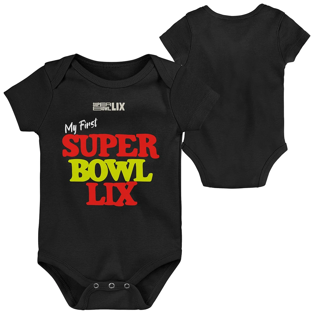 Newborn Black Super Bowl LIX My First Bodysuit