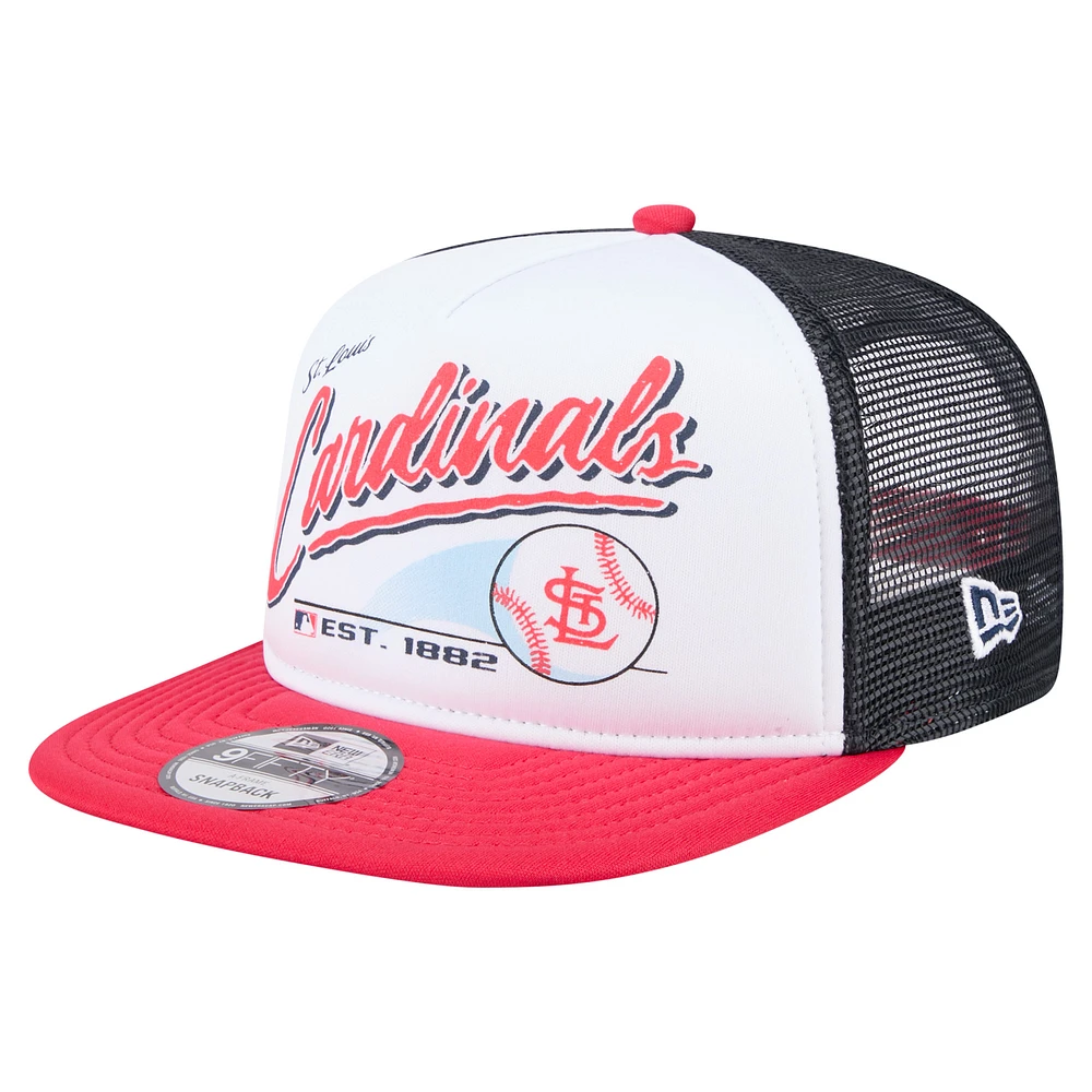 Men's New Era White/Red St. Louis Cardinals Retro Script 9FIFTY Snapback Hat