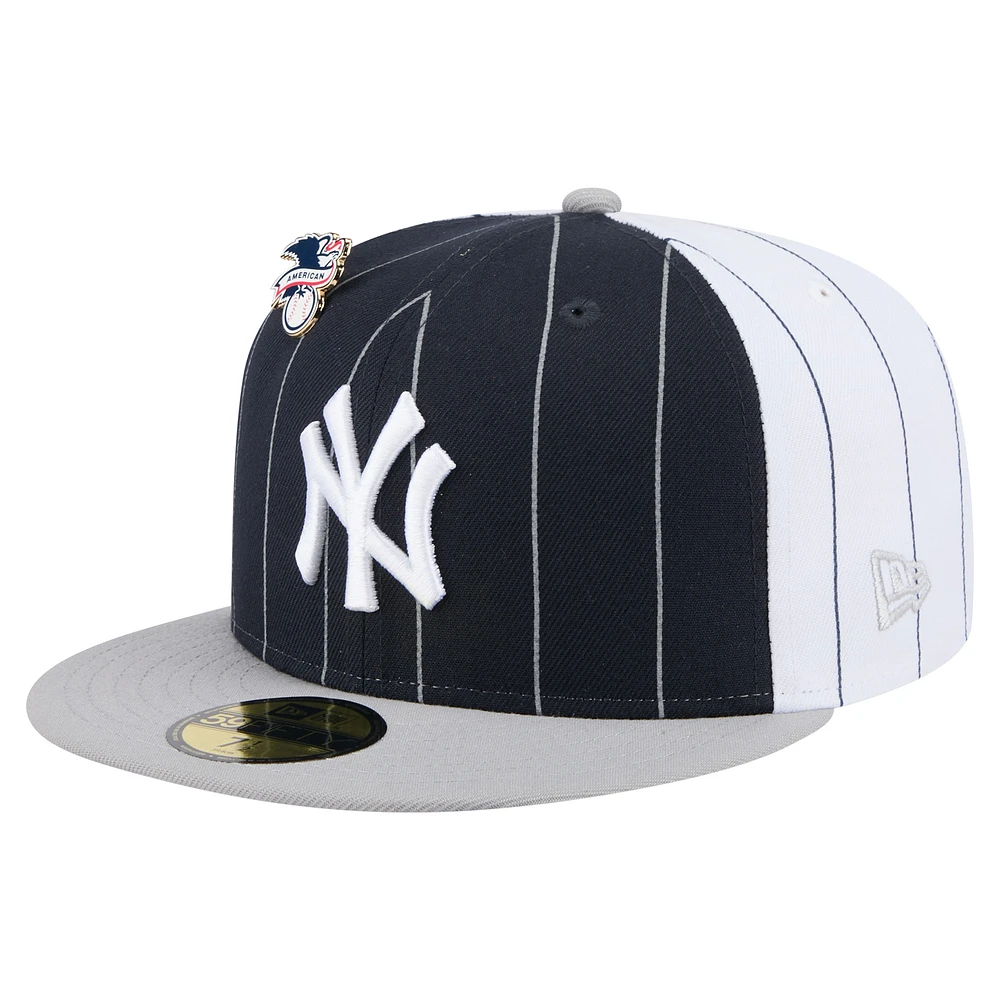 Men's New Era Navy New York Yankees Pinstripe 59FIFTY Fitted Hat