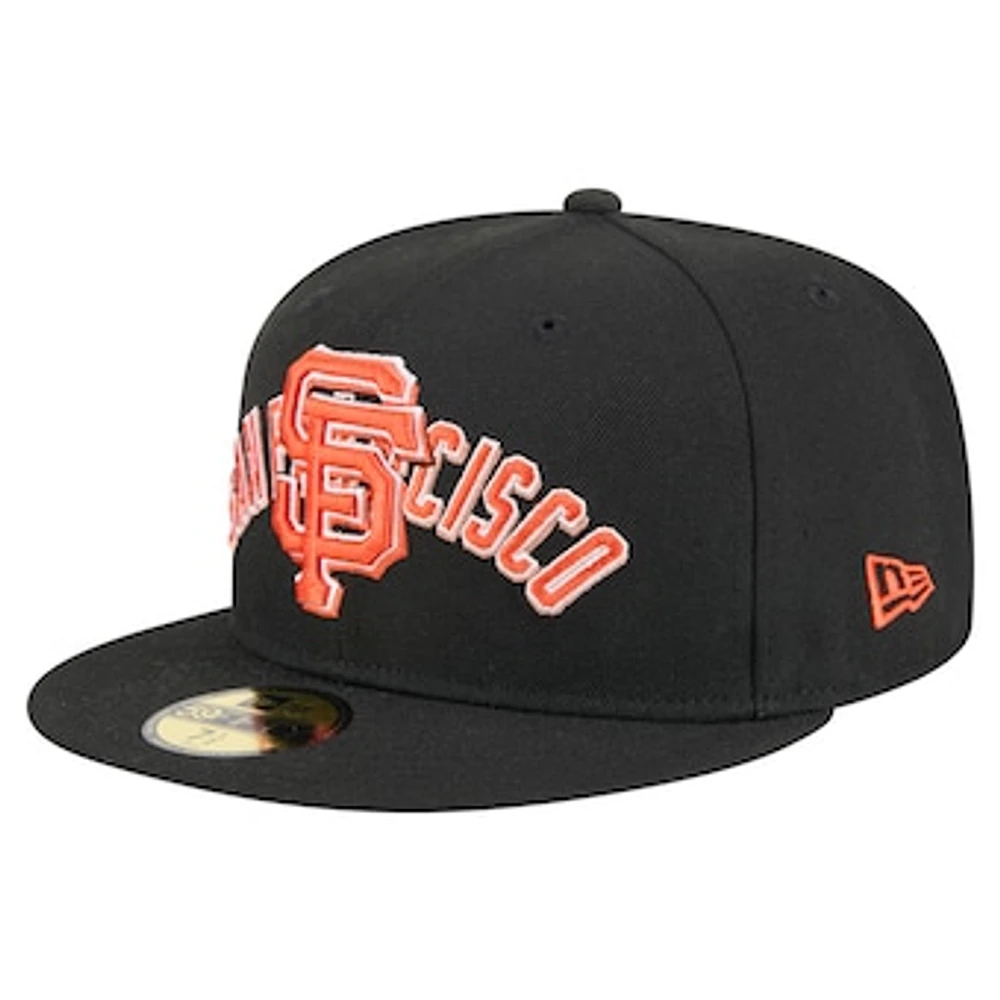 Men's New Era Black San Francisco Giants Overlap 59FIFTY Fitted Hat