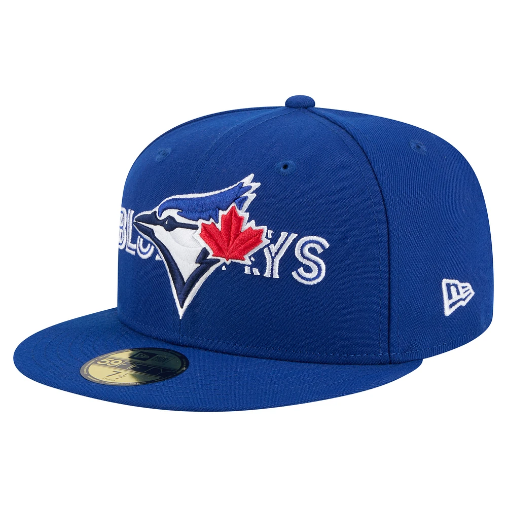 Men's New Era Royal Toronto Blue Jays Overlap 59FIFTY Fitted Hat