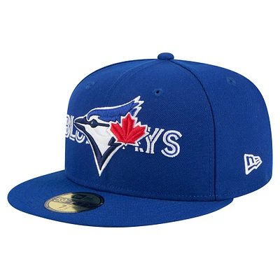 Men's New Era Royal Toronto Blue Jays Overlap 59FIFTY Fitted Hat