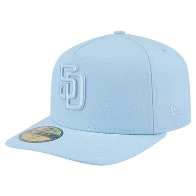Men's New Era Light Blue San Diego Padres Color Pack A-Frame 59FIFTY Fitted Hat