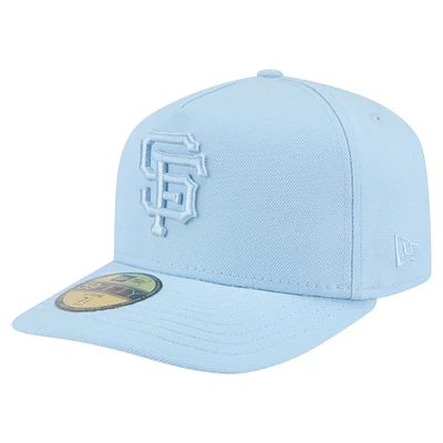 Men's New Era Light Blue San Francisco Giants Color Pack A-Frame 59FIFTY Fitted Hat