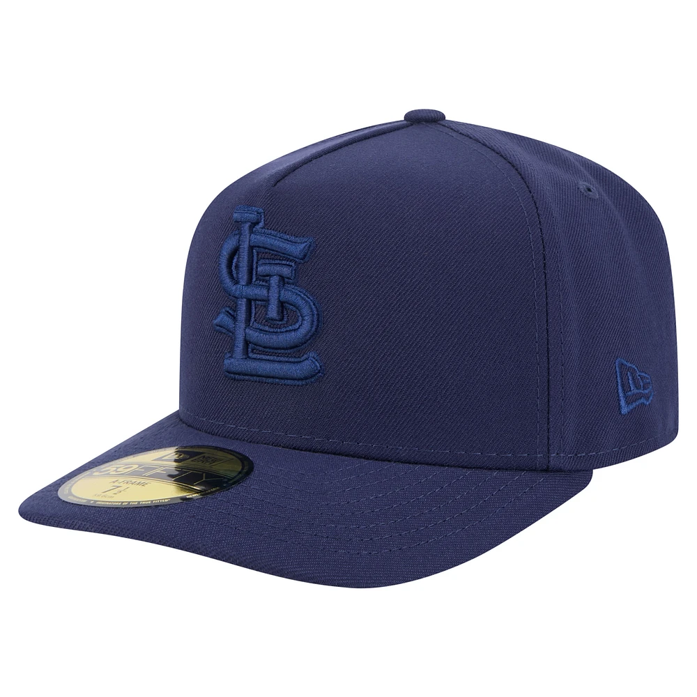 Men's New Era Navy St. Louis Cardinals Color Pack A-Frame 59FIFTY Fitted Hat