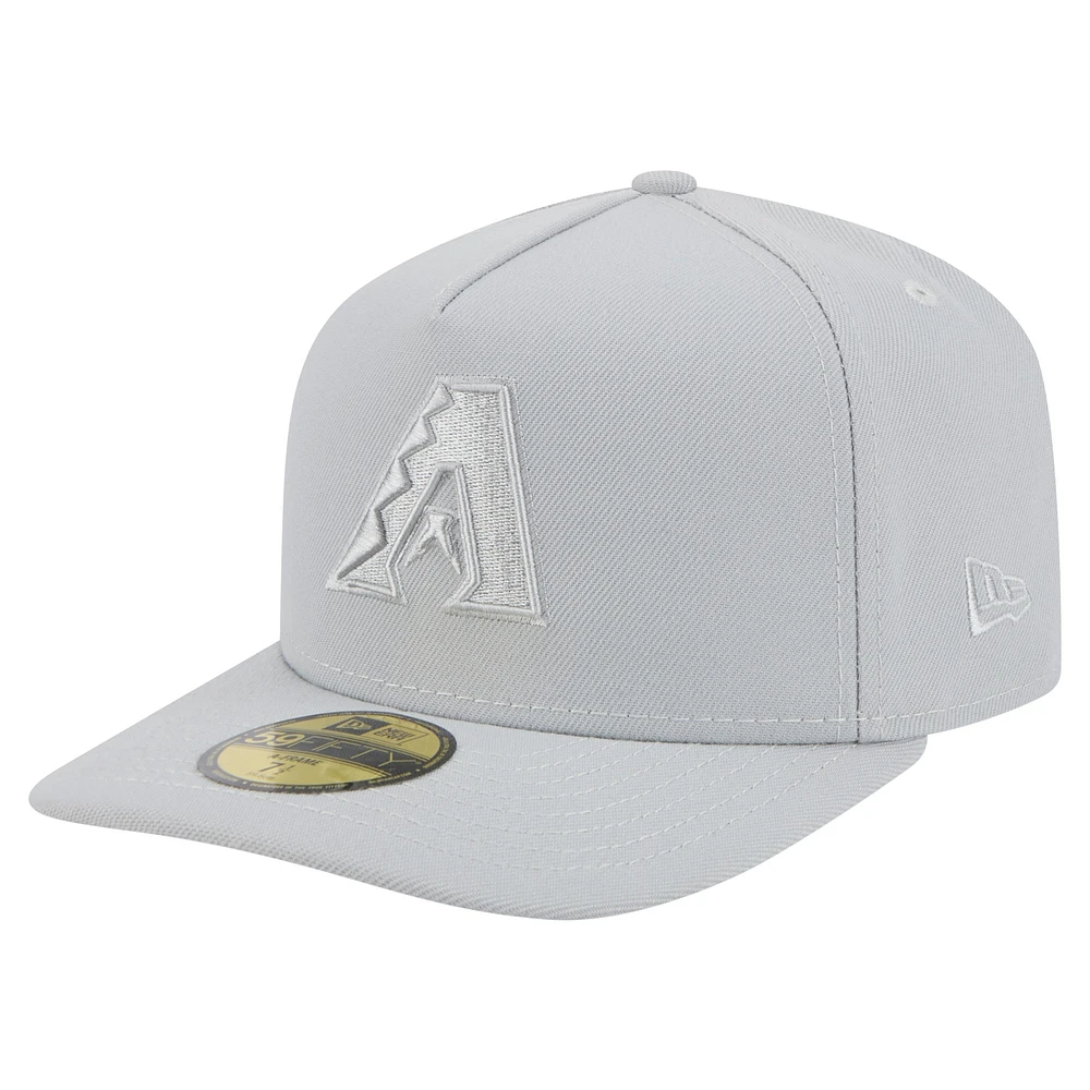 Men's New Era Gray Arizona Diamondbacks Colorpack A-Frame 59FIFTY Fitted Hat