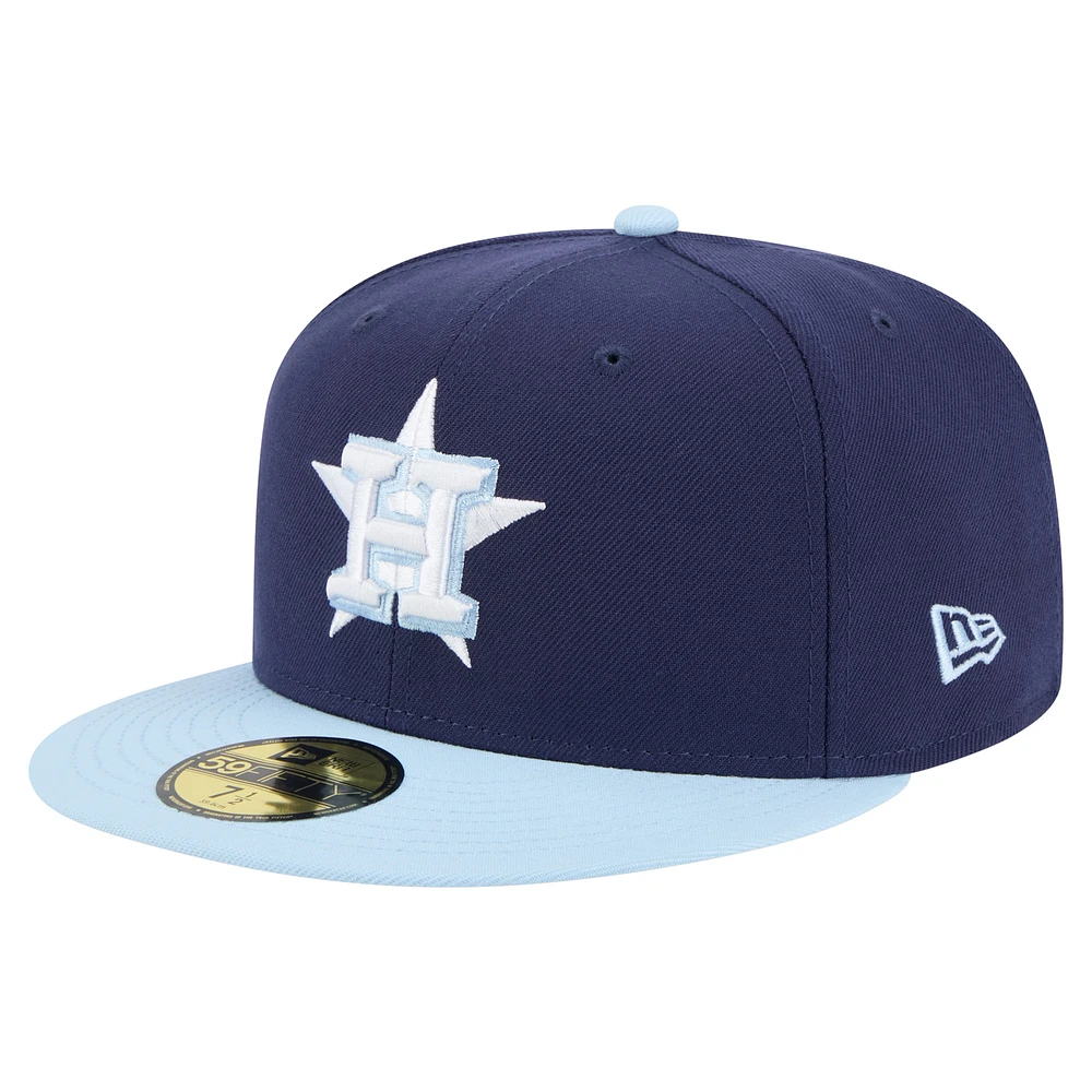Men's New Era Navy/Light Blue Houston Astros Color Pack 2-Tone 59FIFTY Fitted Hat