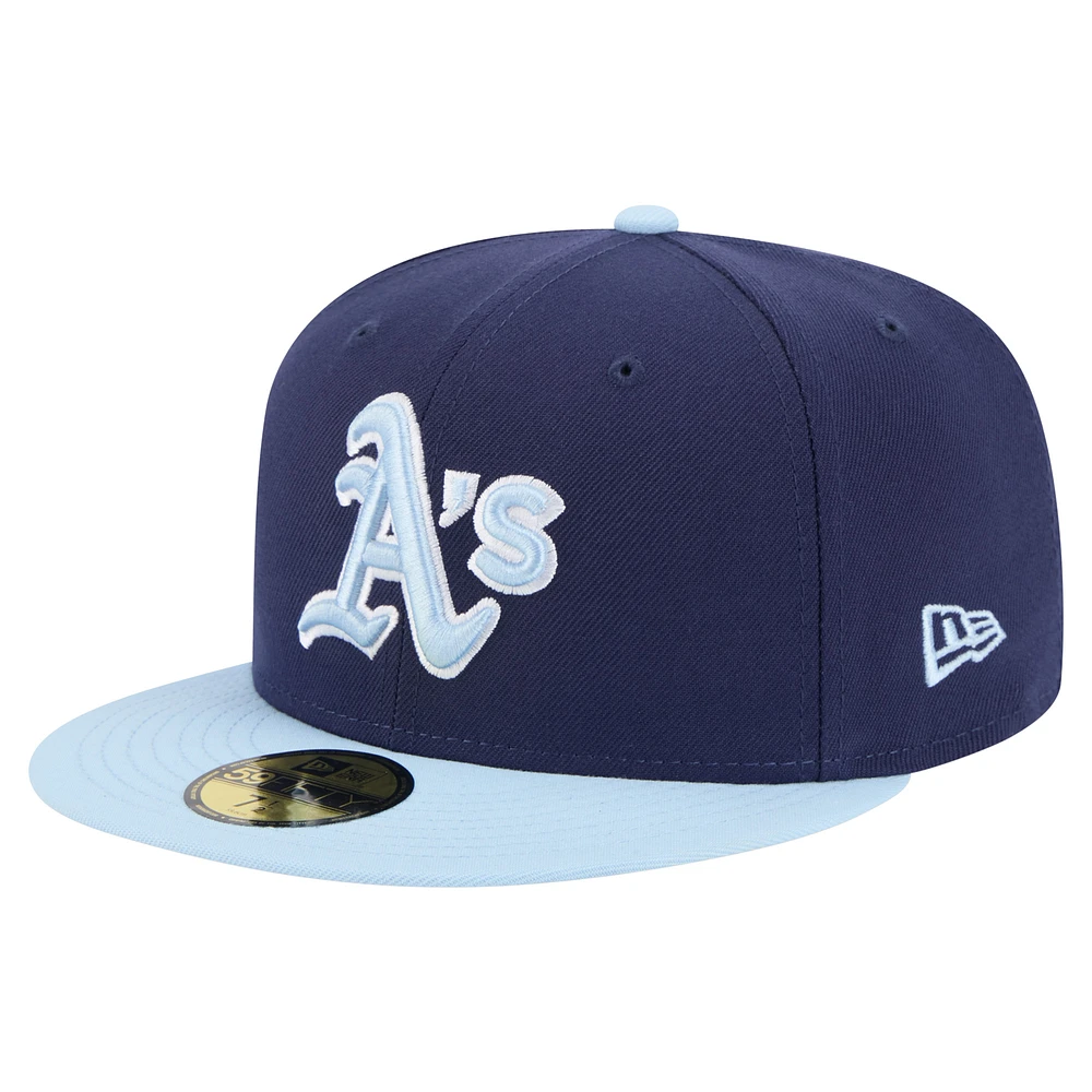 Men's New Era Navy/Light Blue Athletics Color Pack 2-Tone 59FIFTY Fitted Hat