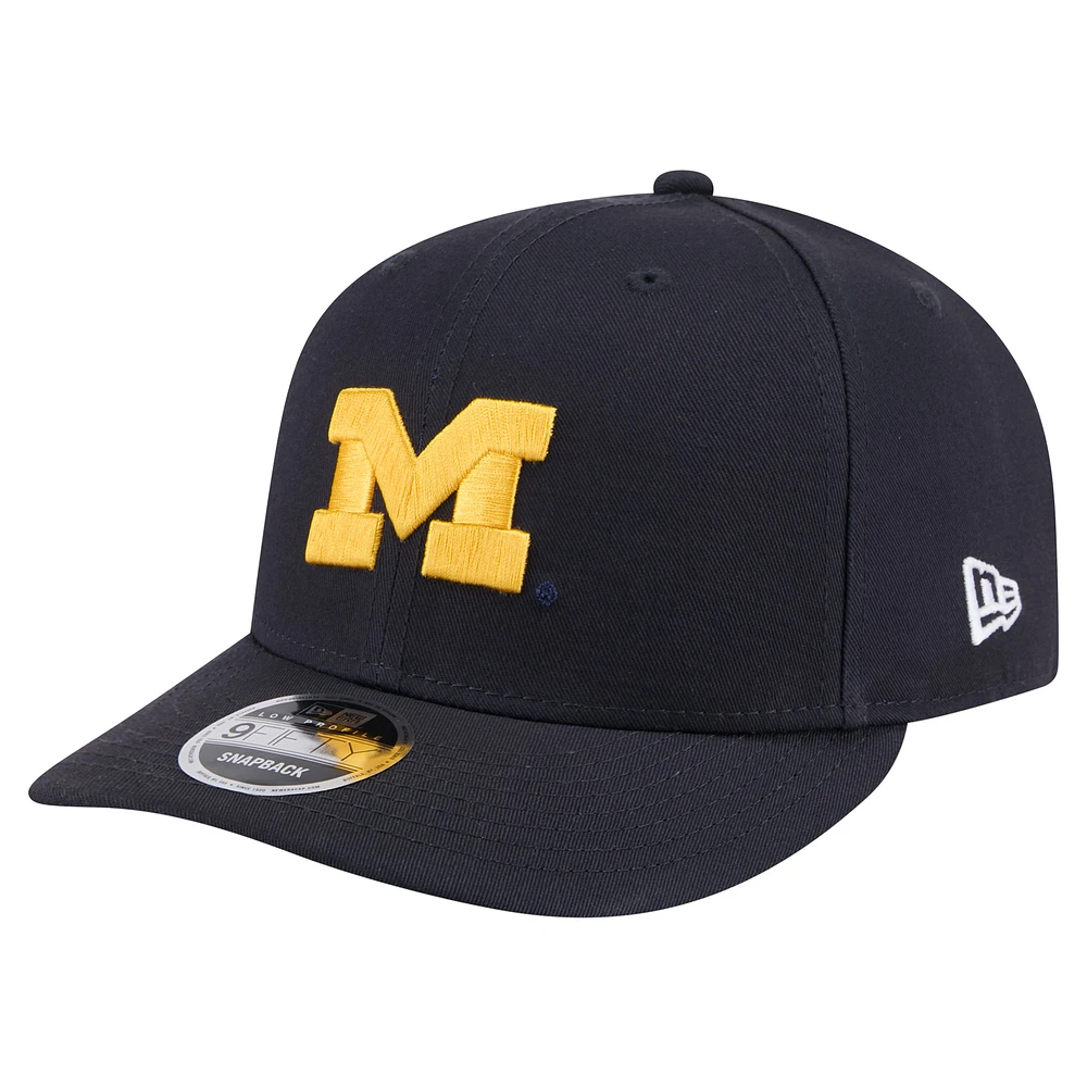 Men's New Era Navy Michigan Wolverines Low Profile 9FIFTY Snapback Hat